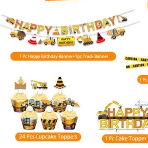 NWT Construction Party Decor